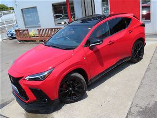 2025 LEXUS NX 350h F Sport, 1 owner, red/black leather interior, PSR trim, Mark Levinson AC1500W, TRD aero muffler. photo 3