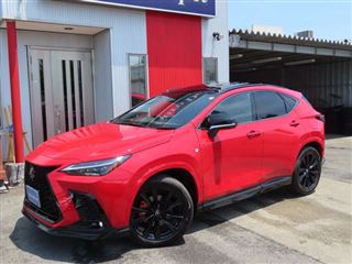 2025 LEXUS NX 350h F Sport, 1 owner, red/black leather interior, PSR trim, Mark Levinson AC1500W, TRD aero muffler. photo 2