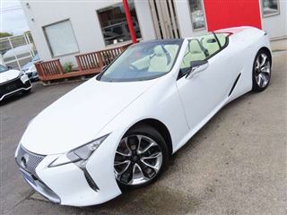 2023 LEXUS LC 500 Convertible, White Leather, HUD, Electric Options, Marine Blue Soft Top, OP21 Alloy Wheels photo 4